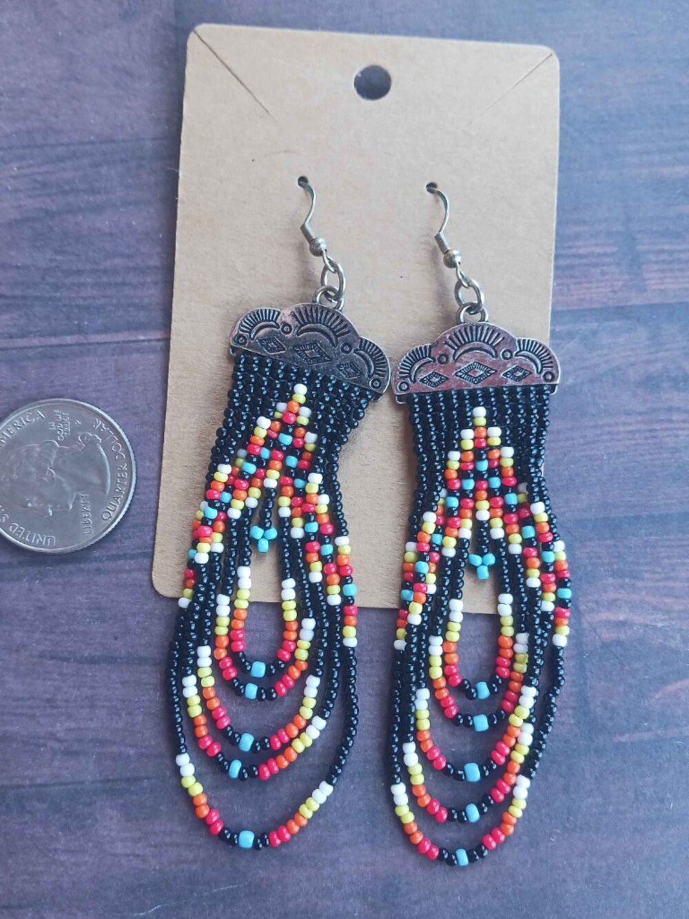 Handmade Beaded Earring - Picture 2 of 2